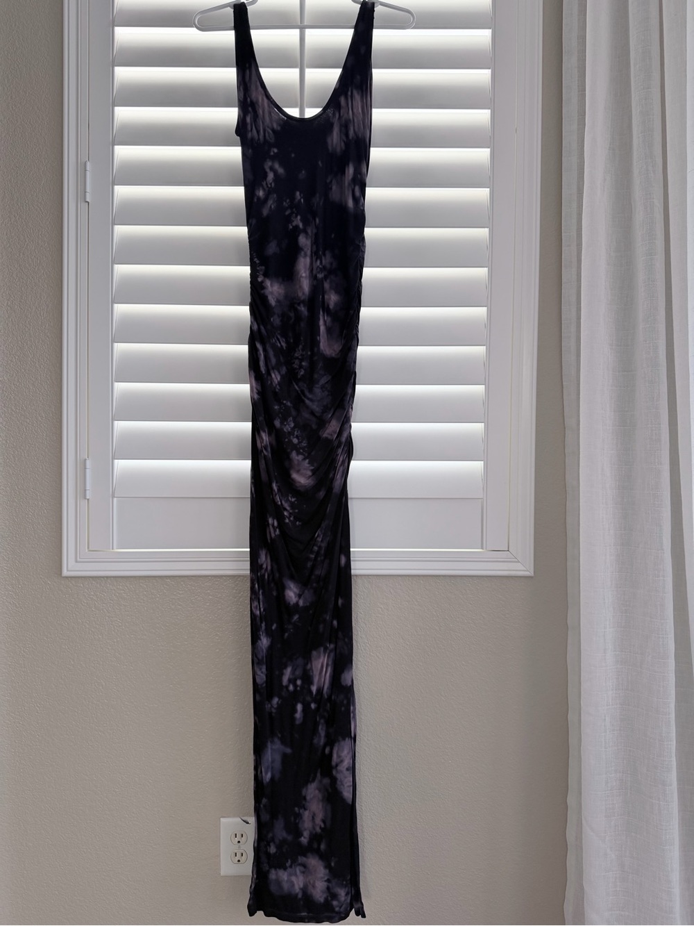 YFB Tie-Dye Black & Purple Maxi Dress - Sleeveless Scoop Neck